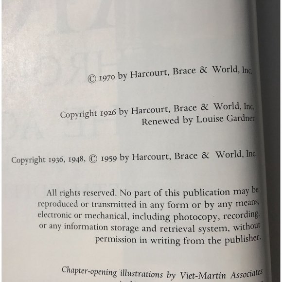 ART THROUGH THE AGES Fifth Edition, Hardcover, HUGE - 5 pounds! 802 pgs., ©1970 - Picture 3 of 8